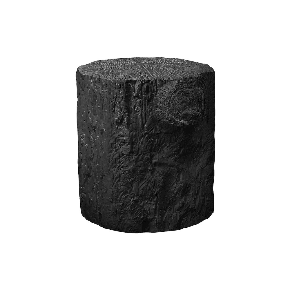 Accent Table, 25H, Drum, End, Nightstand, Round, Side Table, Black, Contemporary. Picture 1