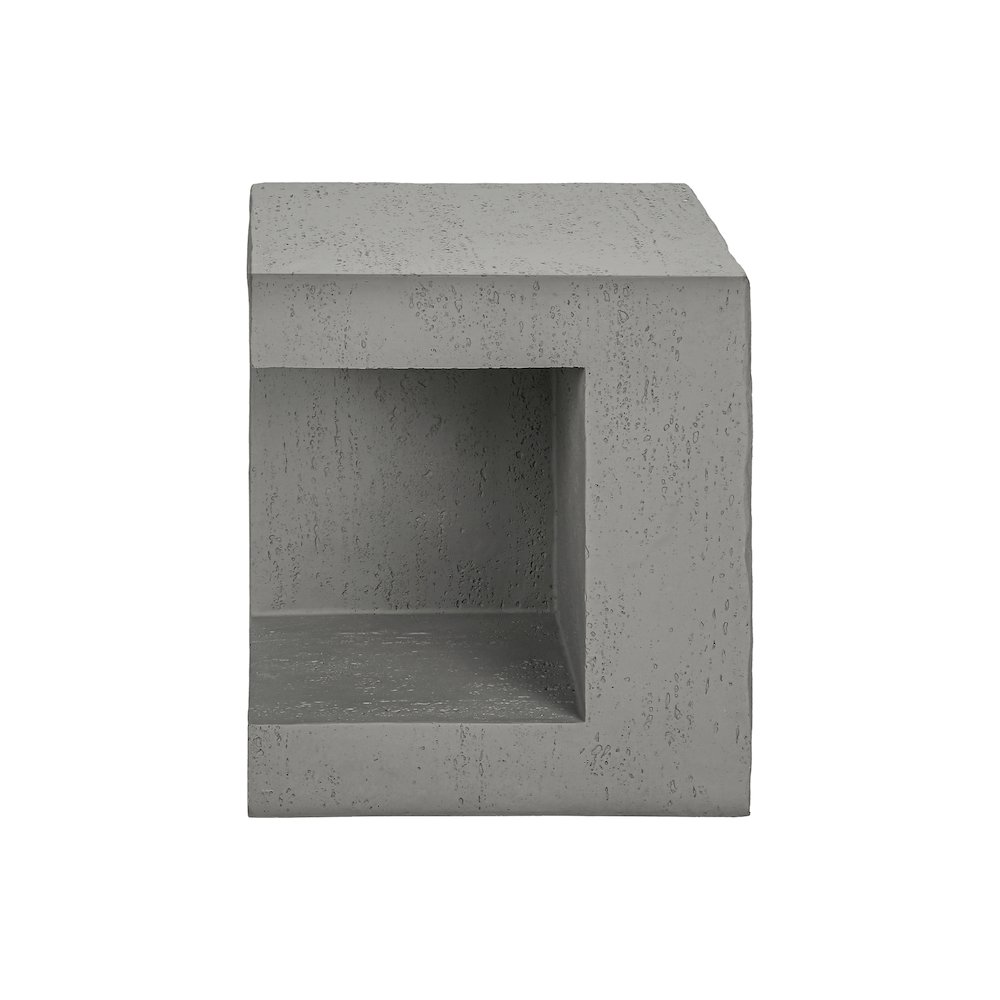 Accent Table, 25H, Side Table, Nightstand, End, Square, Grey, Contemporary. Picture 2