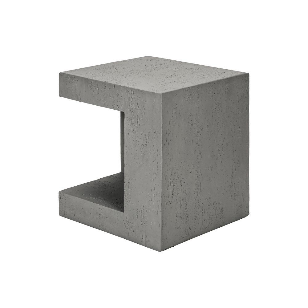 Accent Table, 25H, Side Table, Nightstand, End, Square, Grey, Contemporary. Picture 3