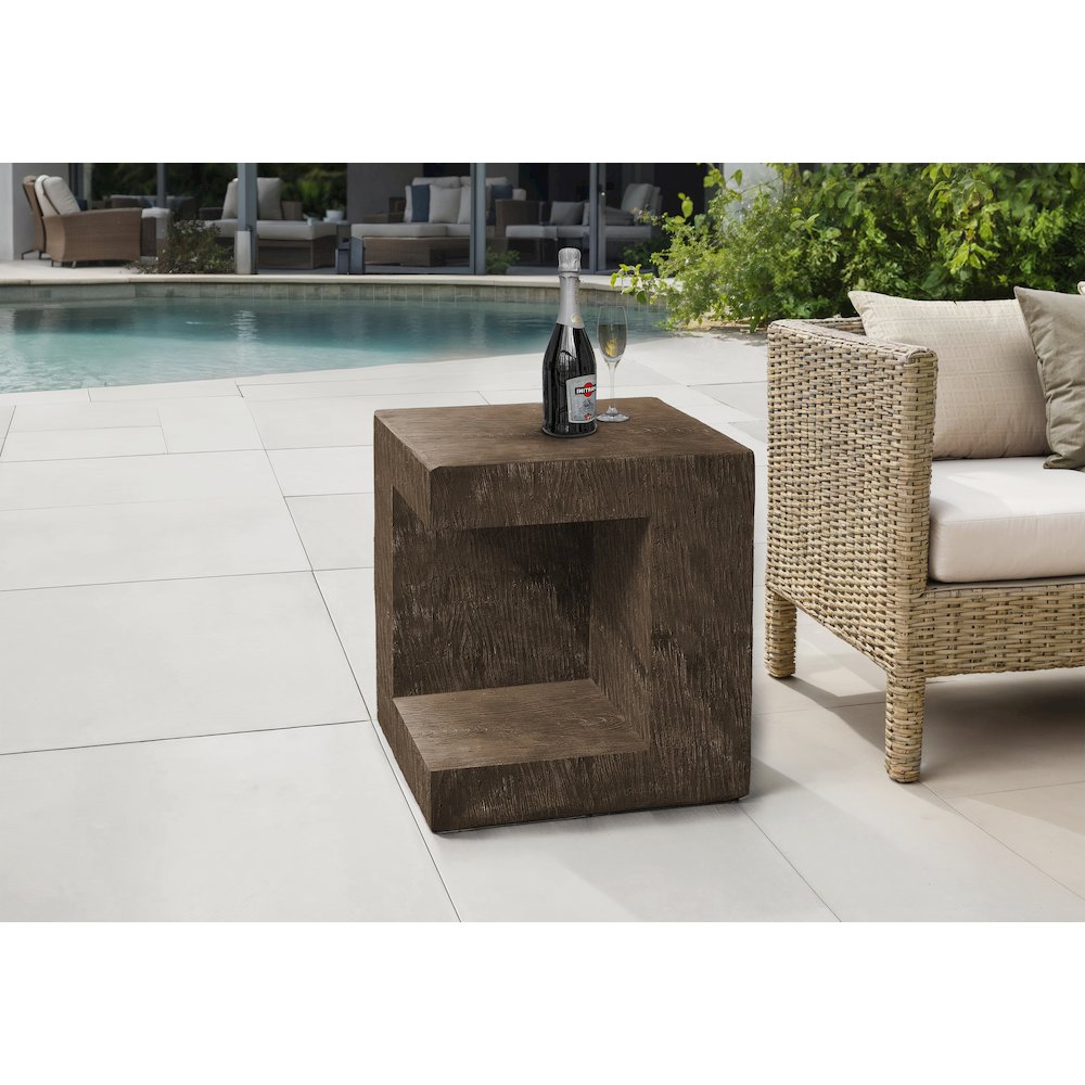 Accent Table, 25H, Side Table, Nightstand, End, Square, Walnut, Contemporary. Picture 9