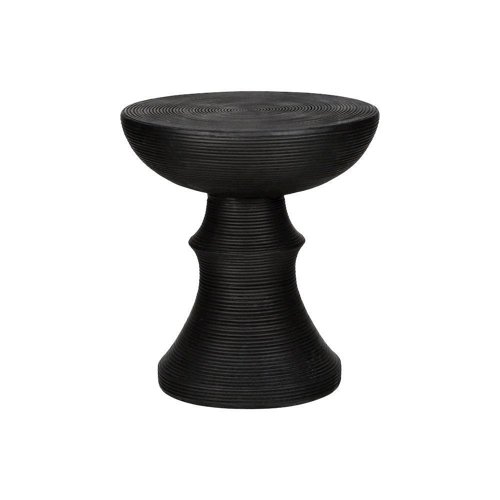 Accent Table, 25H, Side Table, End, Nightstand, Round, Black, Contemporary. Picture 1