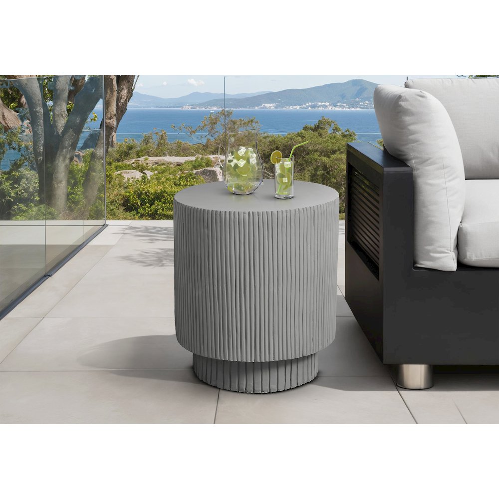 Accent Table, 25H, End, Nightstand, Round, Side Table, Grey, Contemporary. Picture 3