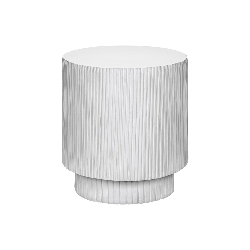 Accent Table, 25H, End, Nightstand, Round, Side Table, White, Contemporary. Picture 1