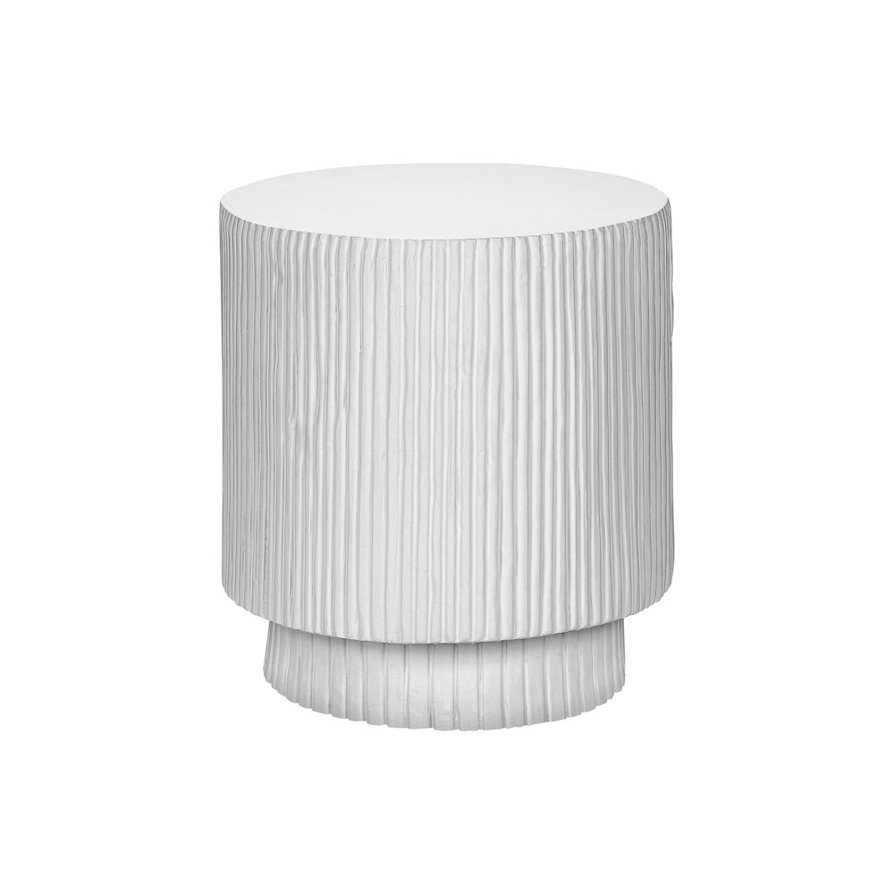 Accent Table, 25H, End, Nightstand, Round, Side Table, White, Contemporary. Picture 2