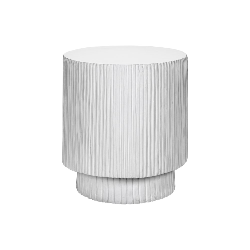 Accent Table, 25H, End, Nightstand, Round, Side Table, White, Contemporary. Picture 3