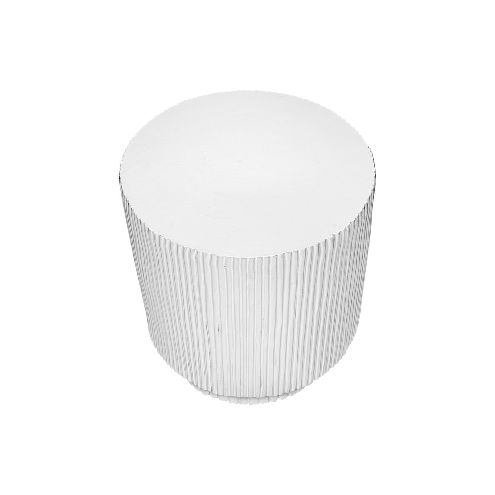 Accent Table, 25H, End, Nightstand, Round, Side Table, White, Contemporary. Picture 4