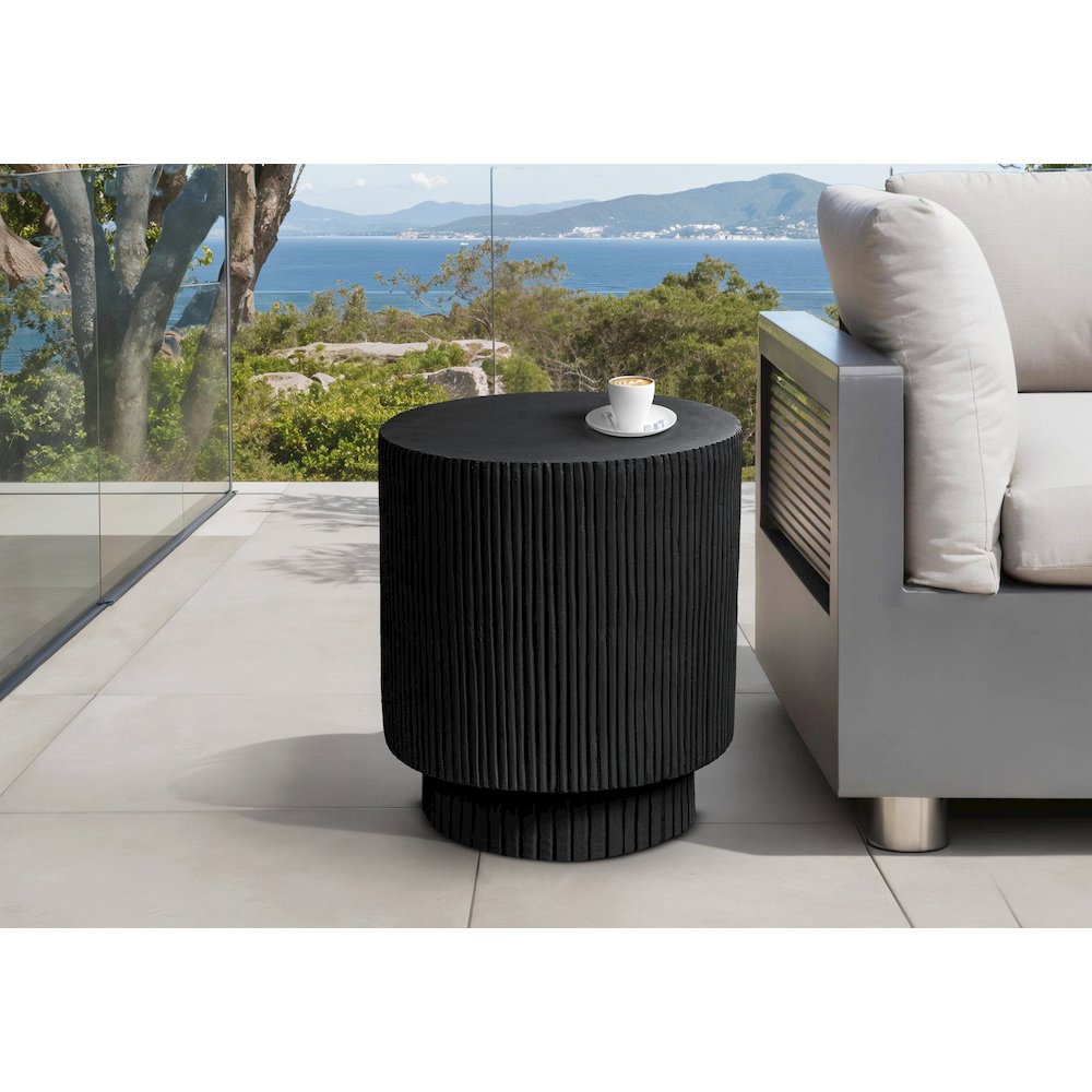 Accent Table, 25H, End, Nightstand, Round, Side Table, Black, Contemporary. Picture 3