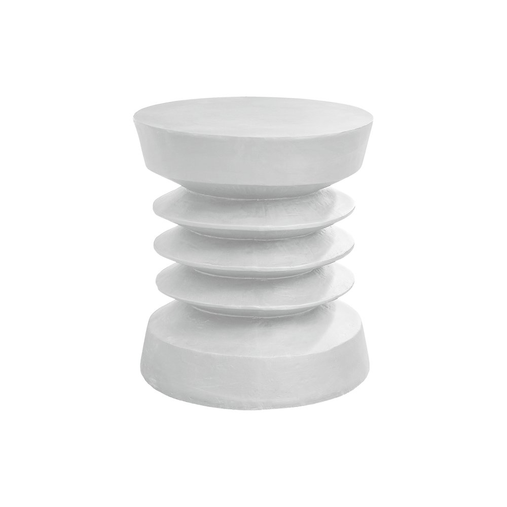 Accent Table, 25H, Side Table, End, Nightstand, Round, White, Contemporary. Picture 1