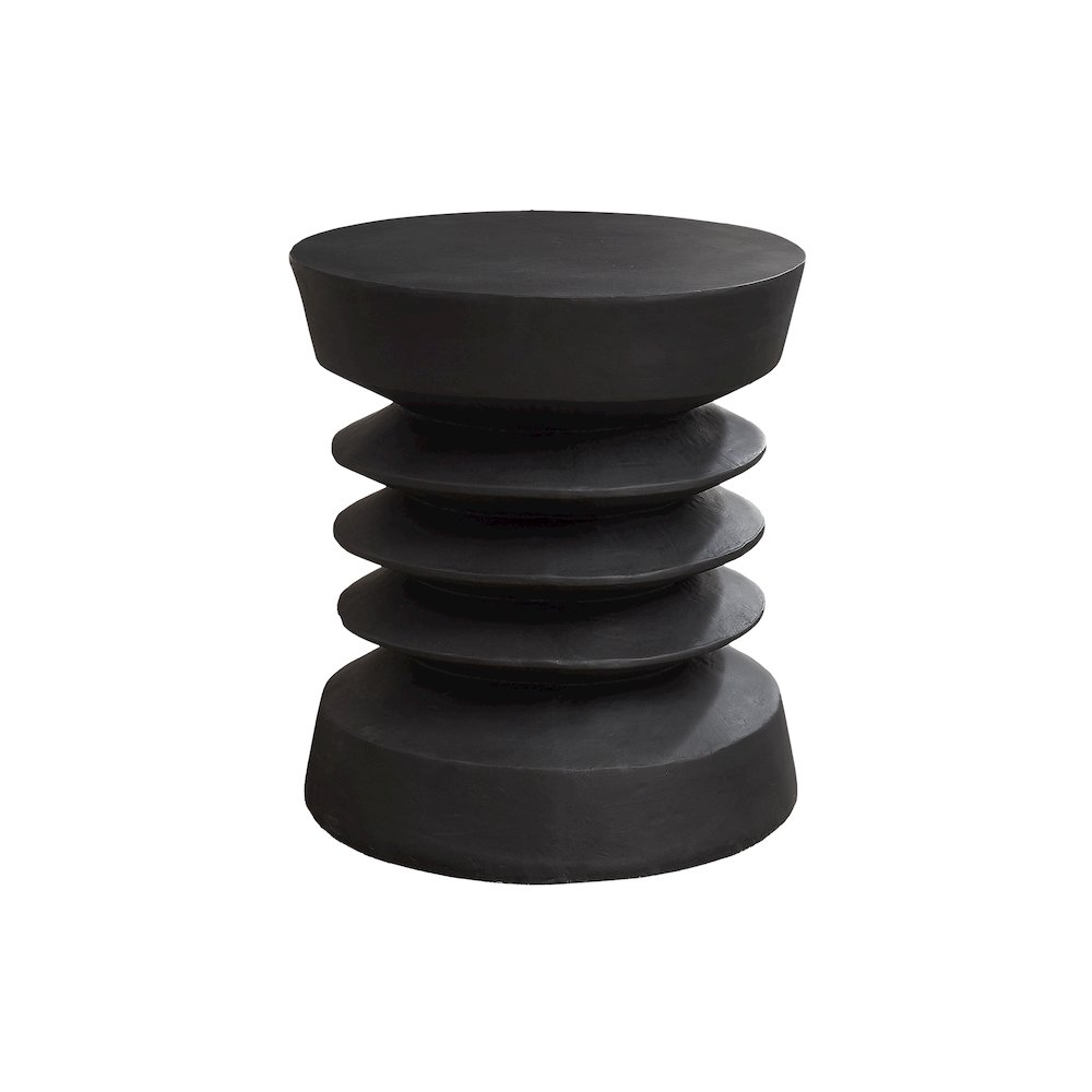 Accent Table, 25H, Side Table, End, Nightstand, Round, Black, Contemporary. Picture 1