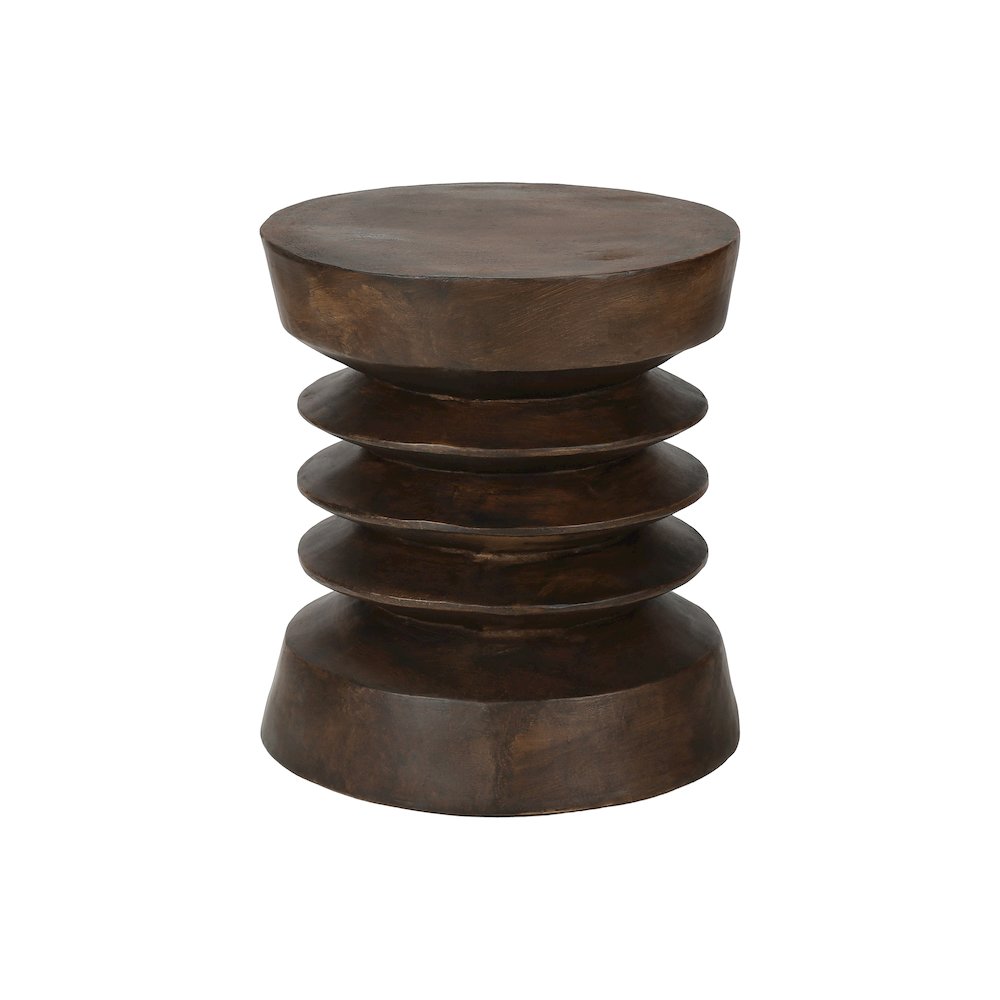 Accent Table, 25H, Side Table, End, Nightstand, Round, Walnut, Contemporary. Picture 1