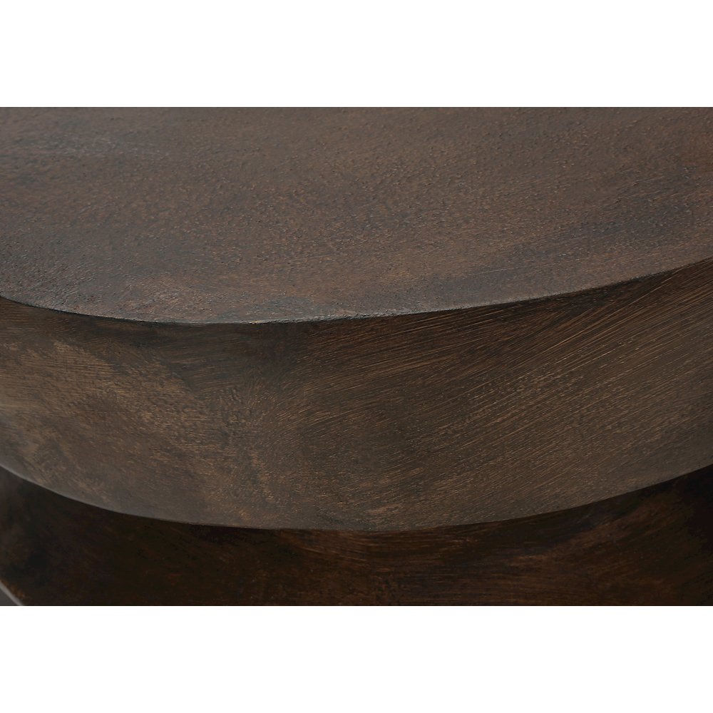 Accent Table, 25H, Side Table, End, Nightstand, Round, Walnut, Contemporary. Picture 3