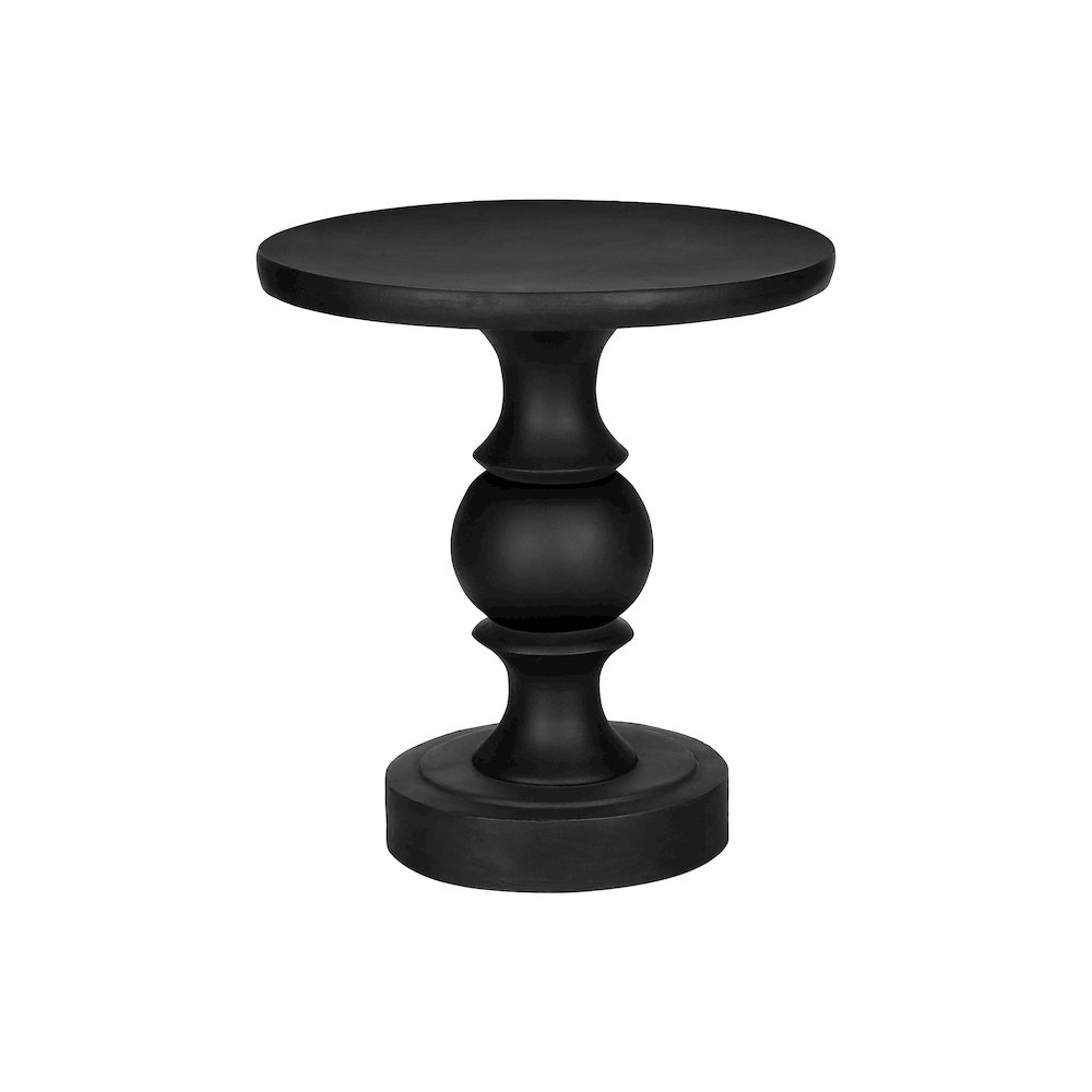 Accent Table, 25H, End, Nightstand, Round, Side Table, Black, Transitional. Picture 1