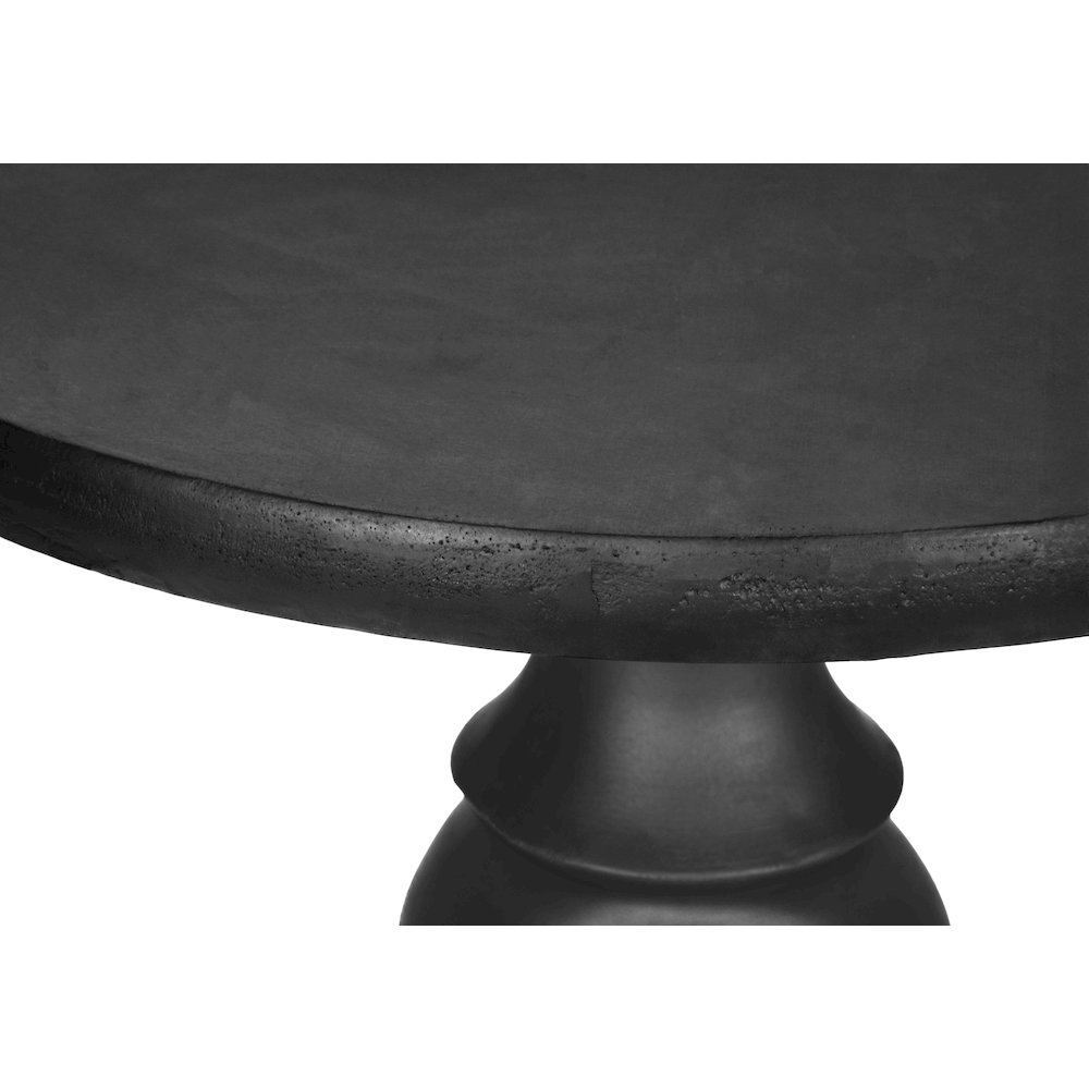 Accent Table, 25H, End, Nightstand, Round, Side Table, Black, Transitional. Picture 3