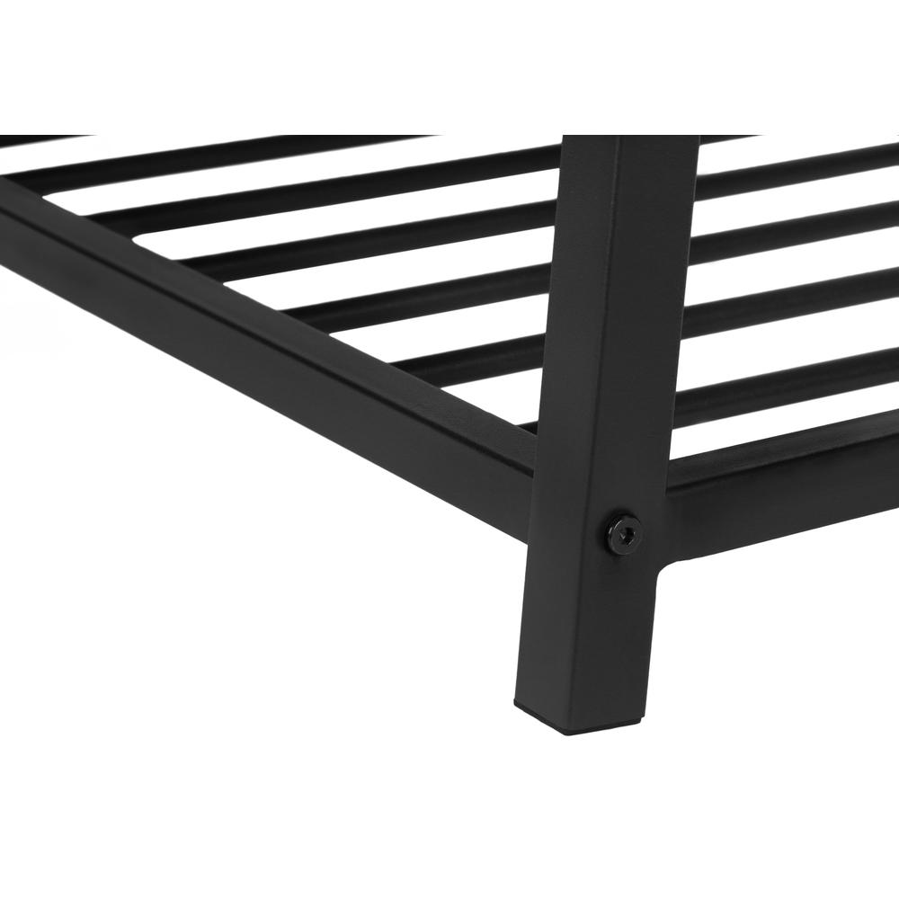 Bench, Entryway, Hallway, Storage, 42 Rectangular, Grey Laminate, Black. Picture 8