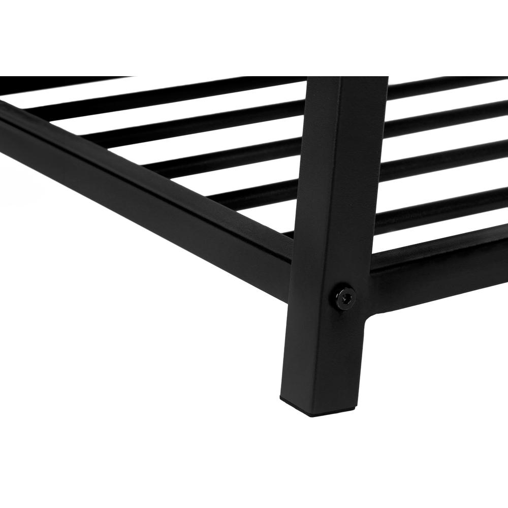 Bench, Entryway, Hallway, Storage, 42 Rectangular, Brown Laminate, Black. Picture 8