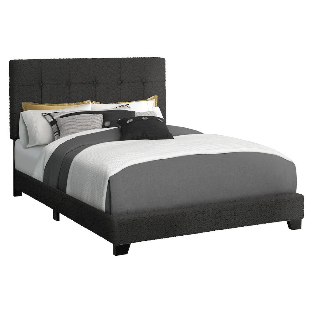 Bed, Full Size, Bedroom, Upholstered, Frame Only, Transitional. Picture 1