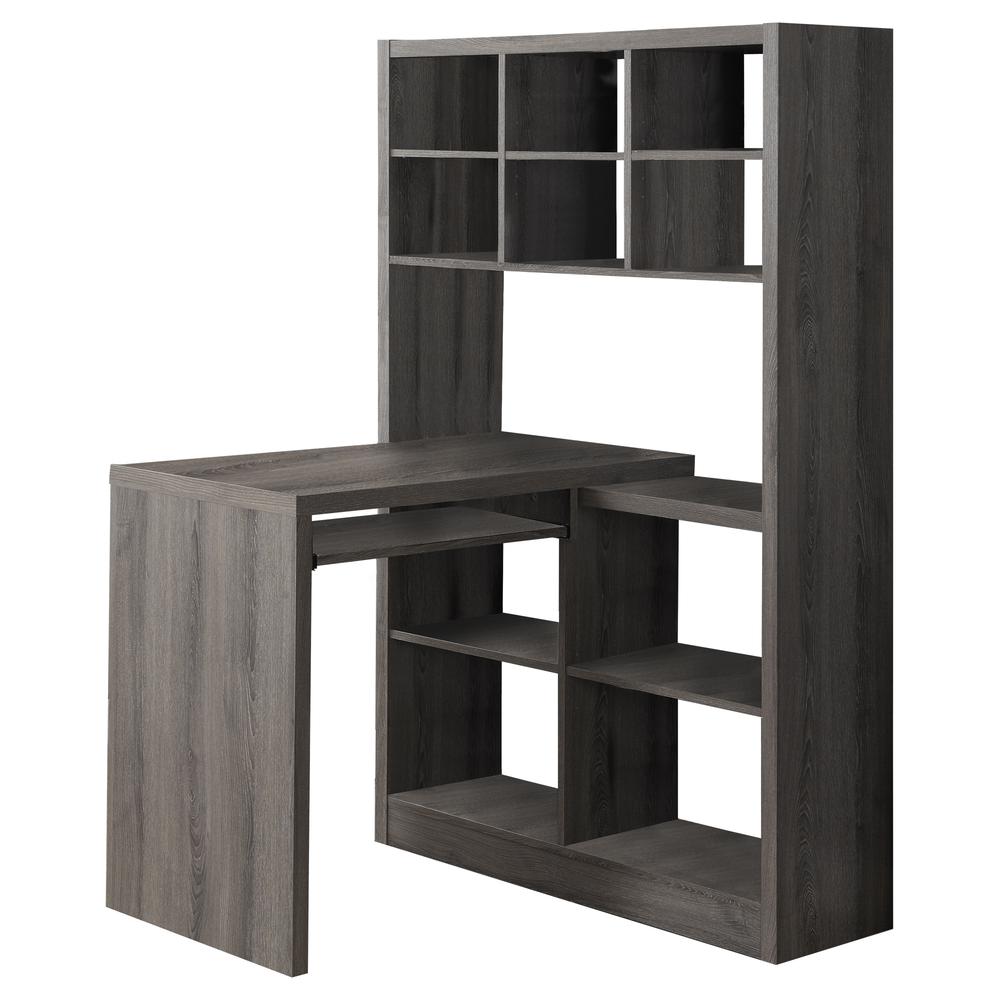 Computer Desk, Home Office, Bookcase, Corner, Storage Shelves, Left. Picture 1