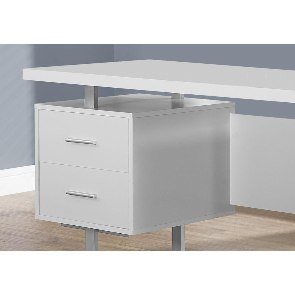 Computer Desk, Home Office, Laptop, Left, Right Set-up, Storage Drawers, 60L. Picture 3