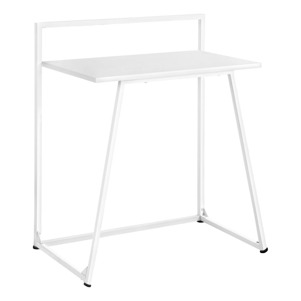 Computer Desk, Home Office, Laptop, 30L, Work, White Laminate, White. Picture 1