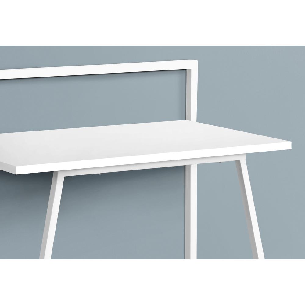 Computer Desk, Home Office, Laptop, 30L, Work, White Laminate, White. Picture 3