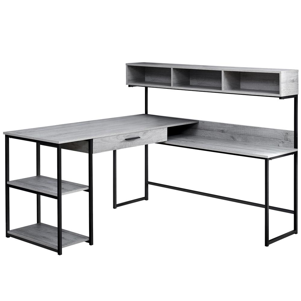 Computer Desk, Home Office, Corner, Storage Drawers, L Shape, Work, Laptop. Picture 1