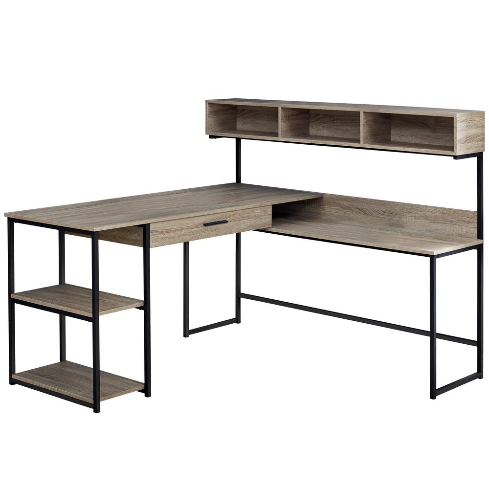 Computer Desk, Home Office, Corner, Storage Drawers, L Shape, Work, Laptop. Picture 1
