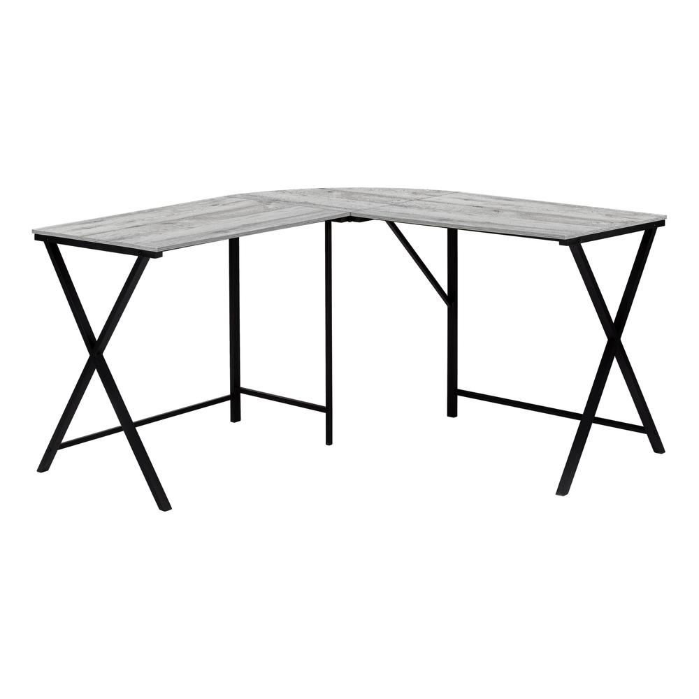 Computer Desk, Home Office, Corner, 55L, L Shape, Work, Laptop, Grey Laminate. Picture 1