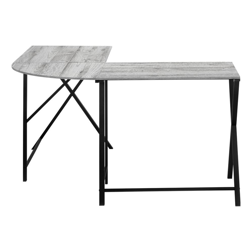 Computer Desk, Home Office, Corner, 55L, L Shape, Work, Laptop, Grey Laminate. Picture 2