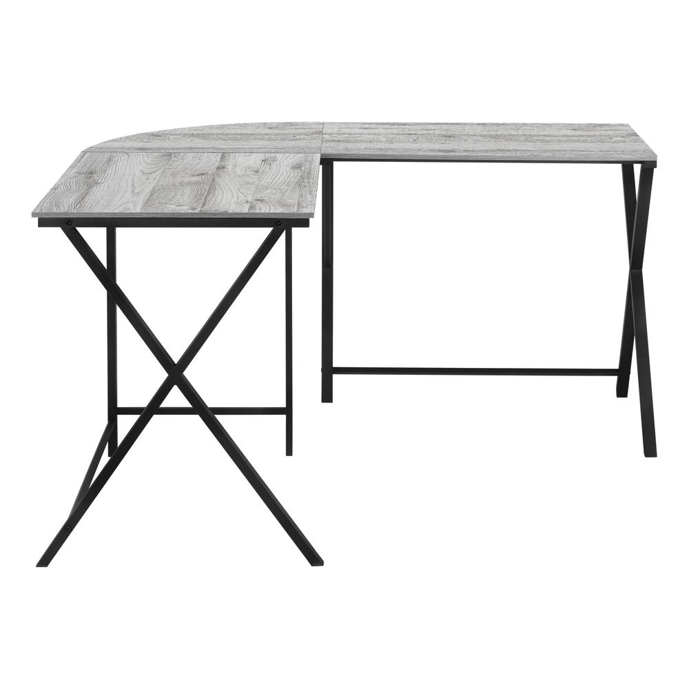Computer Desk, Home Office, Corner, 55L, L Shape, Work, Laptop, Grey Laminate. Picture 4