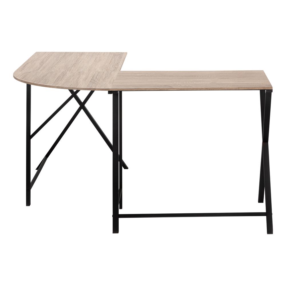 Computer Desk, Home Office, Corner, 55L, L Shape, Work, Laptop, Brown Laminate. Picture 2