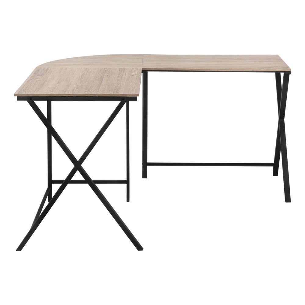 Computer Desk, Home Office, Corner, 55L, L Shape, Work, Laptop, Brown Laminate. Picture 4