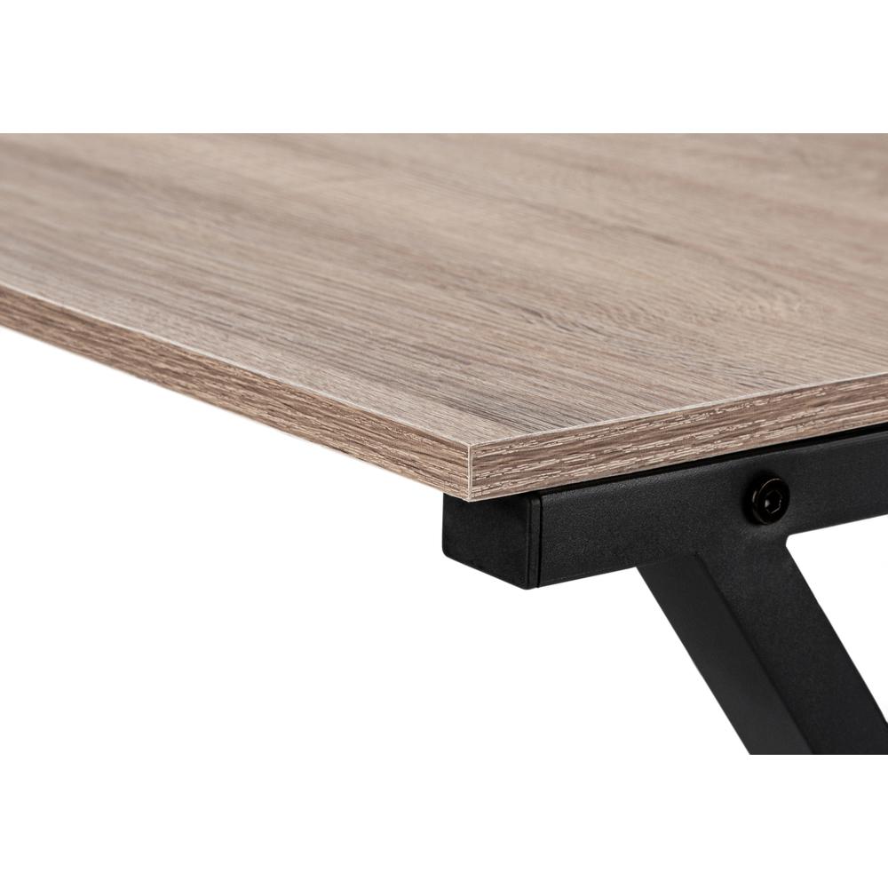 Computer Desk, Home Office, Corner, 55L, L Shape, Work, Laptop, Brown Laminate. Picture 6