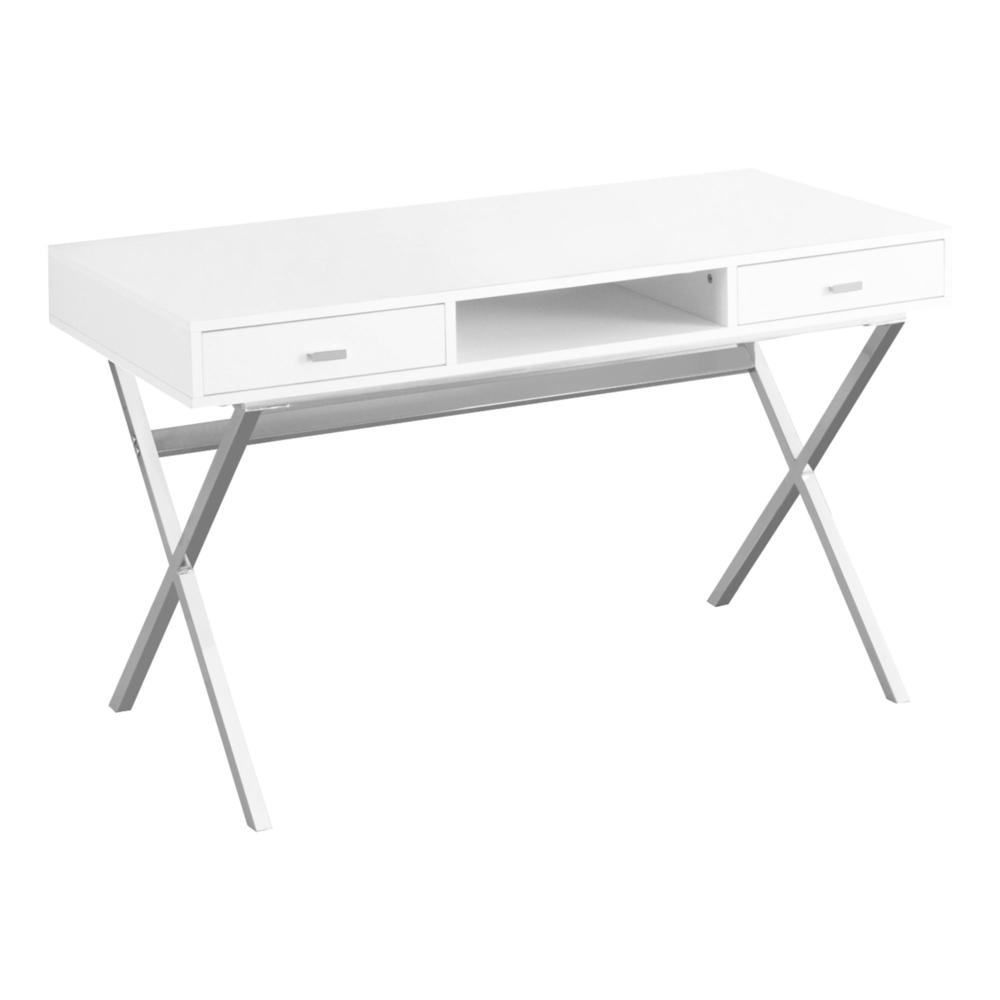 Computer Desk, Home Office, Laptop, Storage Drawers, 48L, Work. Picture 1