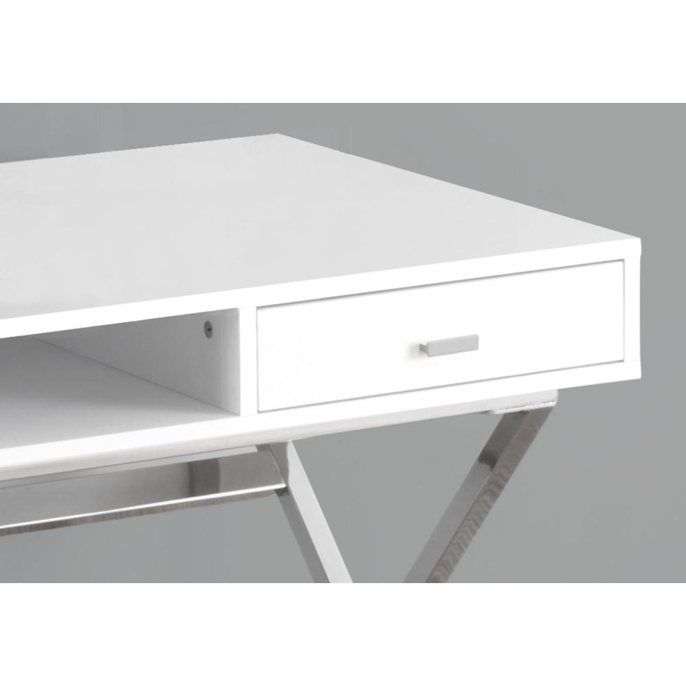 Computer Desk, Home Office, Laptop, Storage Drawers, 48L, Work. Picture 3