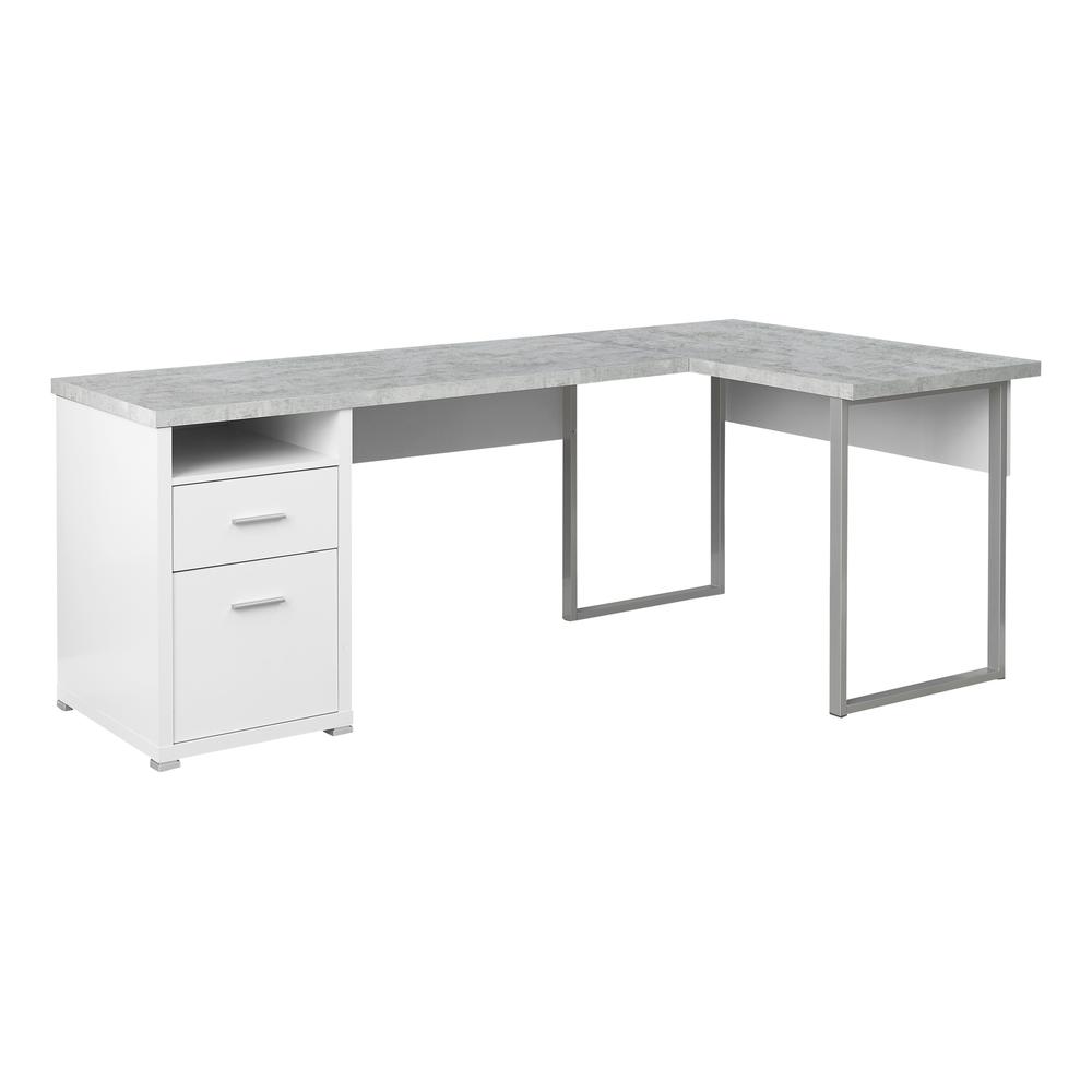 Computer Desk, Home Office, Corner, Left, Right Set-up, Storage Drawers, 80L, L. Picture 1