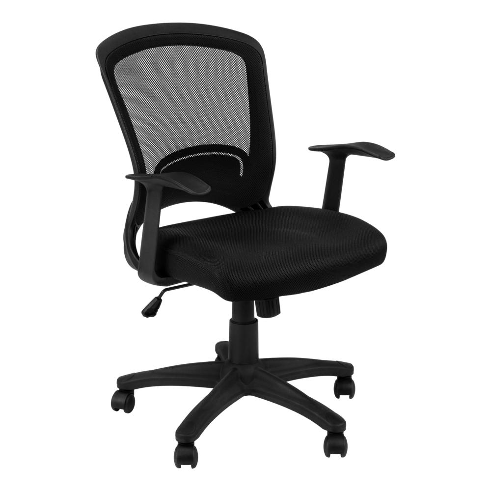 Office Chair, Adjustable Height, Swivel, Ergonomic, Armrests, Computer Desk. Picture 1