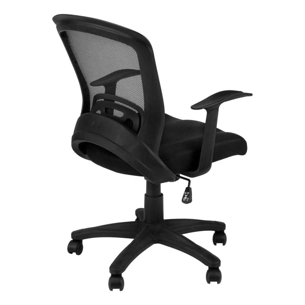 Office Chair, Adjustable Height, Swivel, Ergonomic, Armrests, Computer Desk. Picture 3