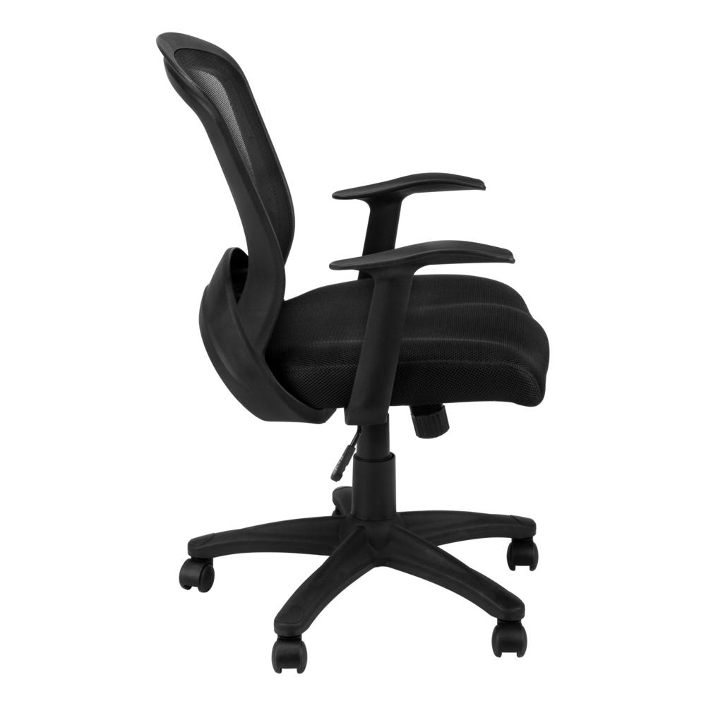 Office Chair, Adjustable Height, Swivel, Ergonomic, Armrests, Computer Desk. Picture 4