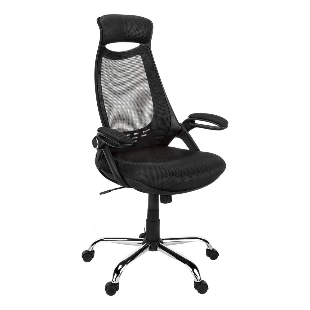 Office Chair, Adjustable Height, Swivel, Ergonomic, Armrests, Computer Desk. Picture 1