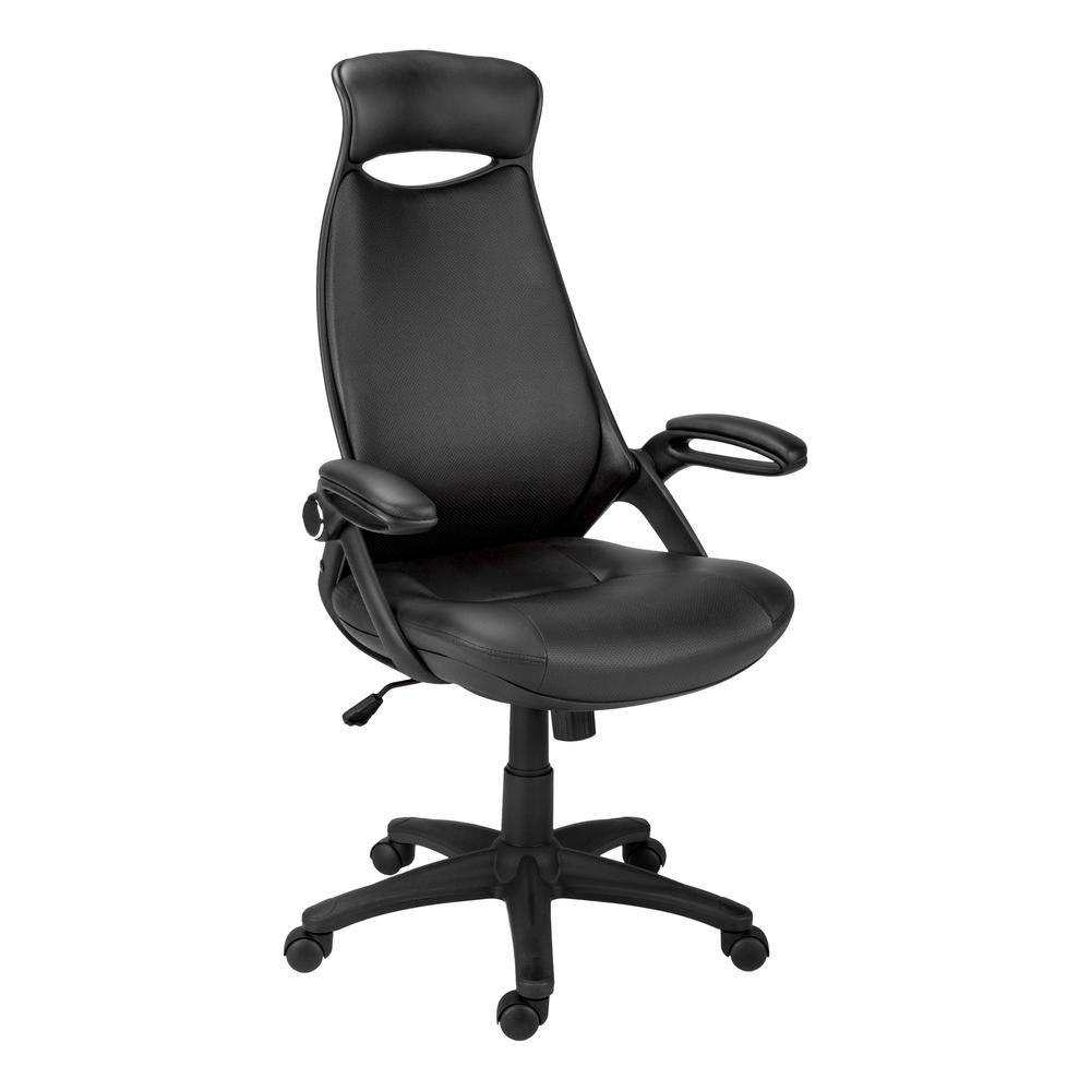 Office Chair, Adjustable Height, Swivel, Ergonomic, Armrests, Computer Desk. Picture 1