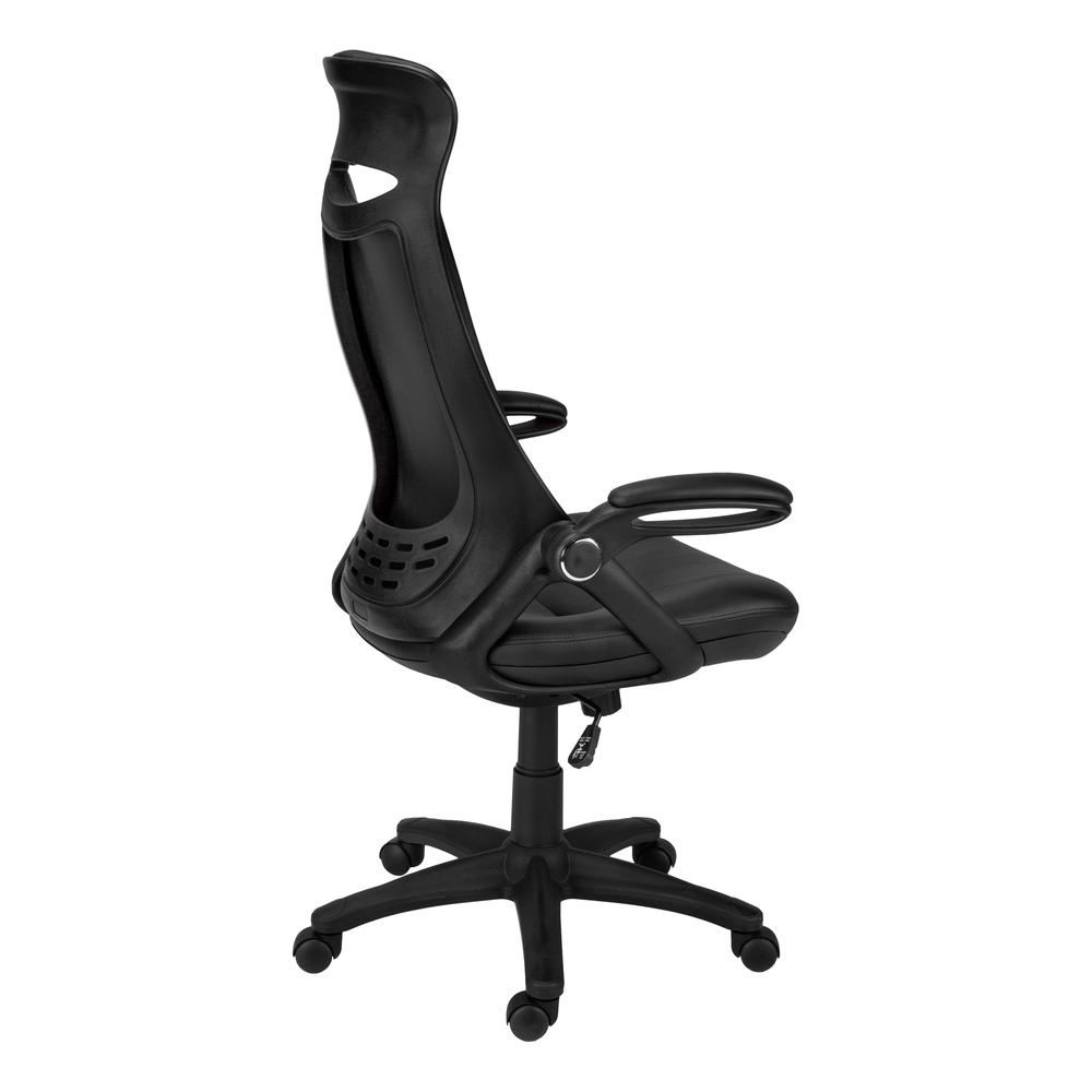 Office Chair, Adjustable Height, Swivel, Ergonomic, Armrests, Computer Desk. Picture 3