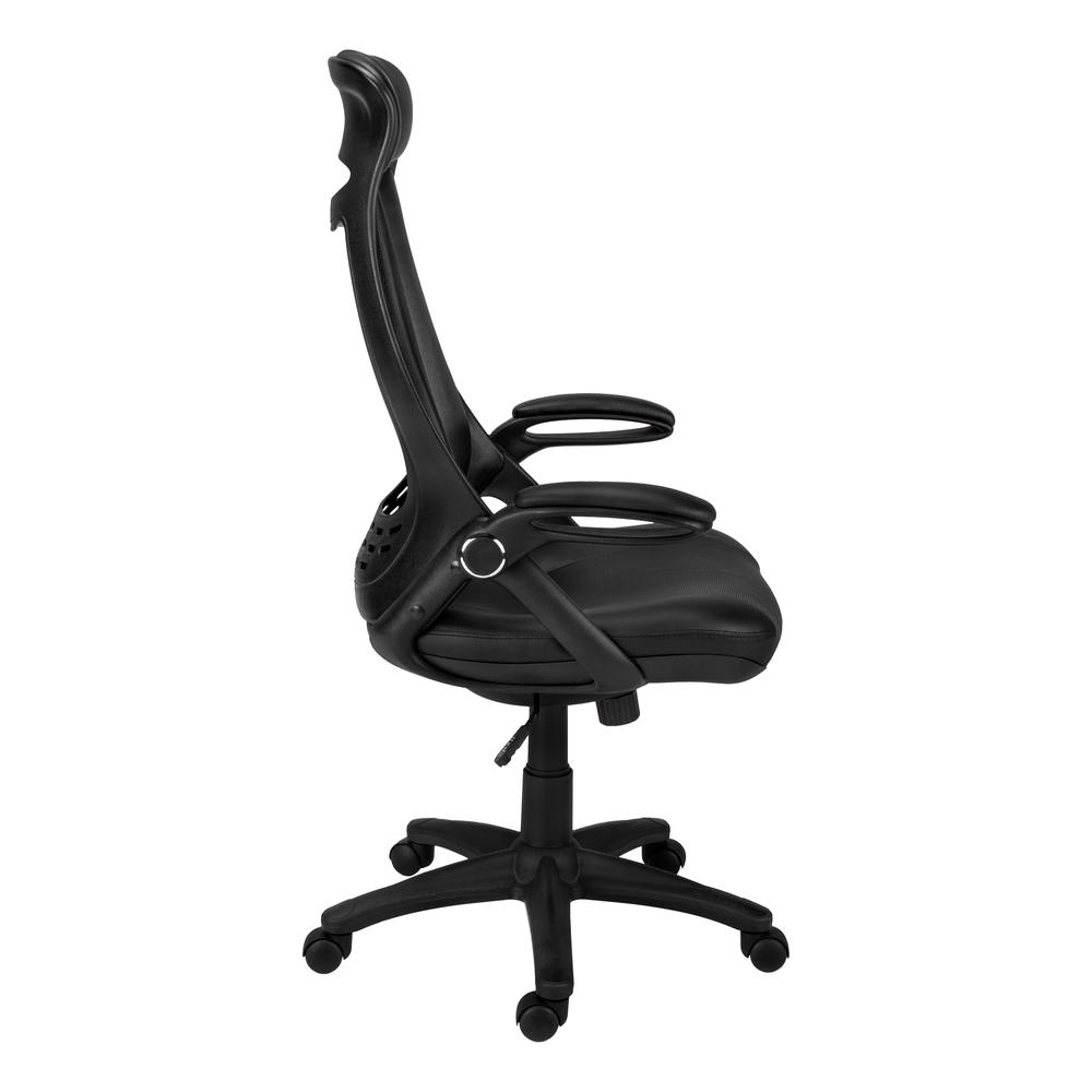 Office Chair, Adjustable Height, Swivel, Ergonomic, Armrests, Computer Desk. Picture 4