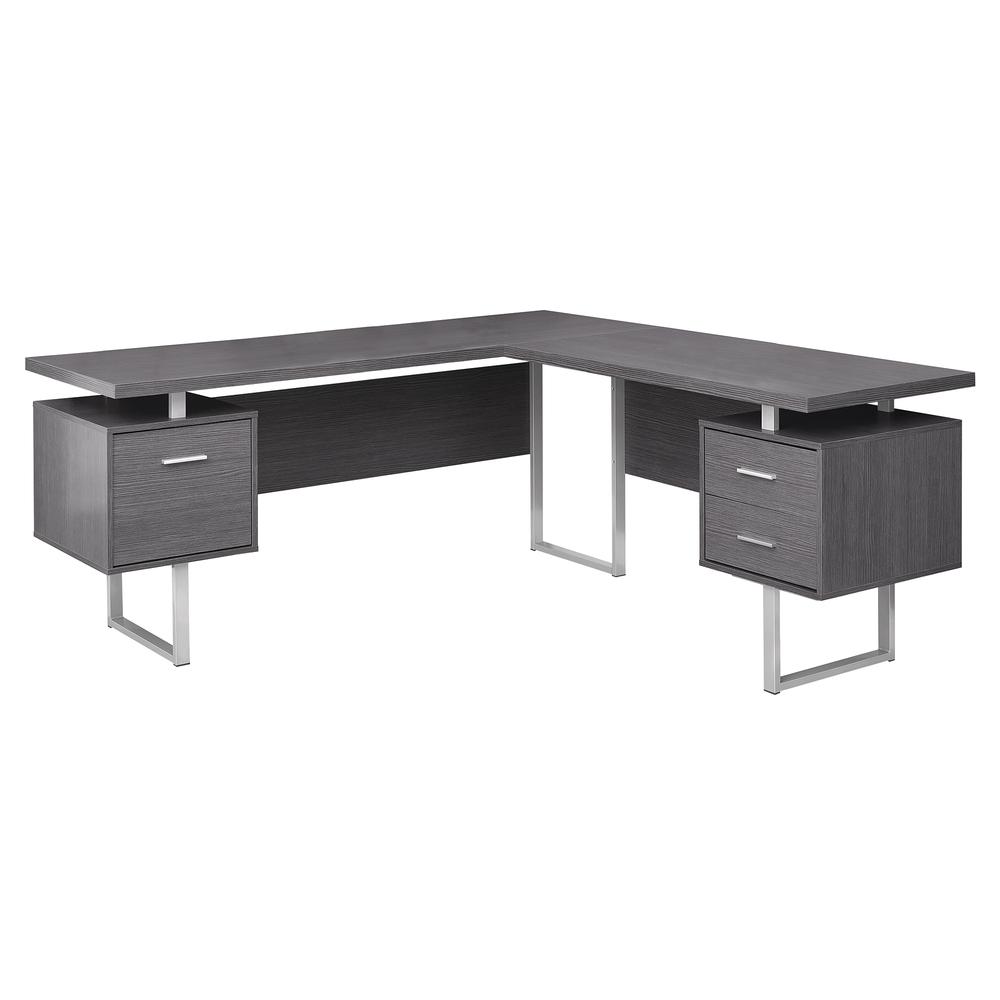 Computer Desk, Home Office, Corner, Left, Right Set-up, Storage Drawers, 70L. Picture 1