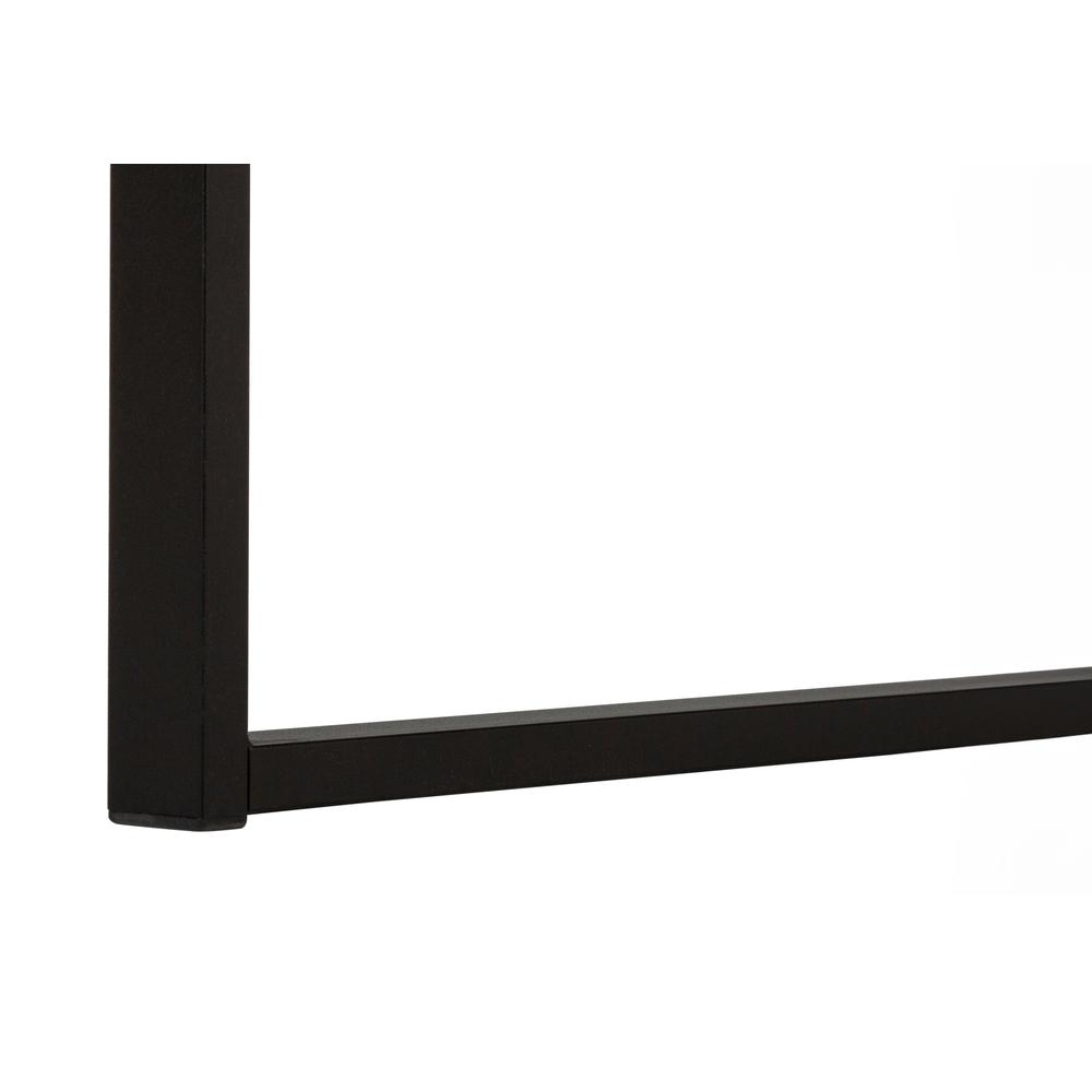 Computer Desk, Home Office, Laptop, 48L, Work, Grey Laminate, Black. Picture 7