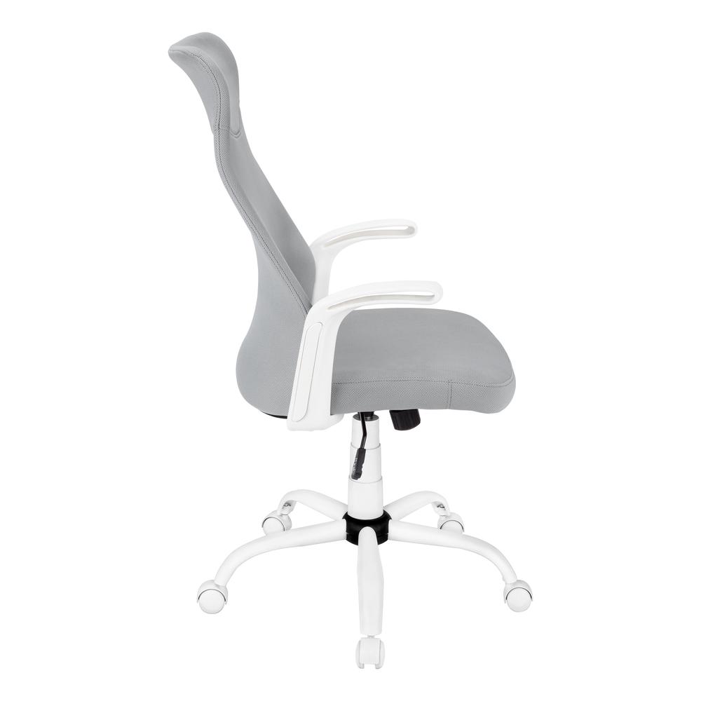 Office Chair, Adjustable Height, Swivel, Ergonomic, Armrests, Computer Desk. Picture 4