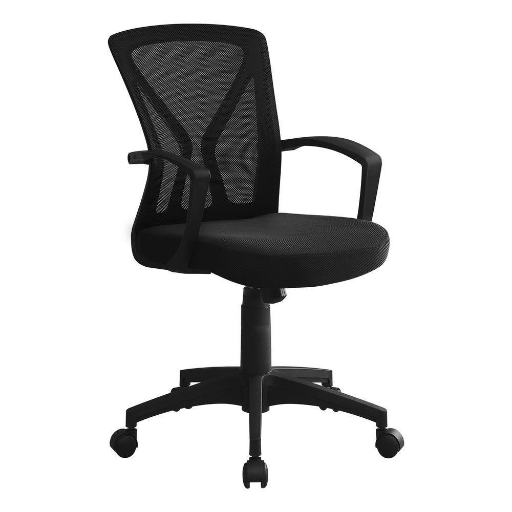 Office Chair, Adjustable Height, Swivel, Ergonomic, Armrests, Computer Desk. Picture 1