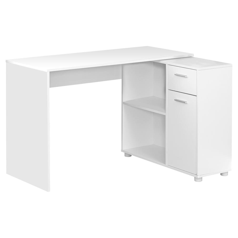 Computer Desk, Home Office, Corner, Storage Drawers, 46L, L Shape, Work. Picture 1