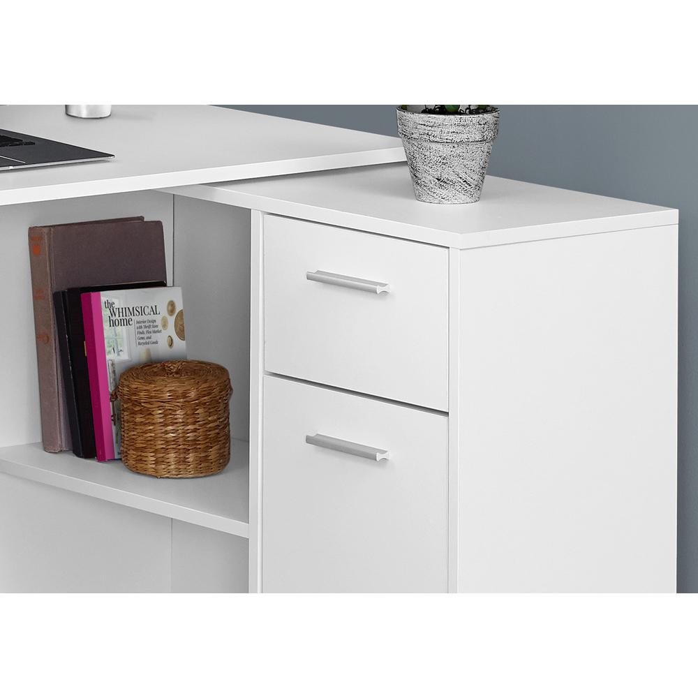 Computer Desk, Home Office, Corner, Storage Drawers, 46L, L Shape, Work. Picture 3