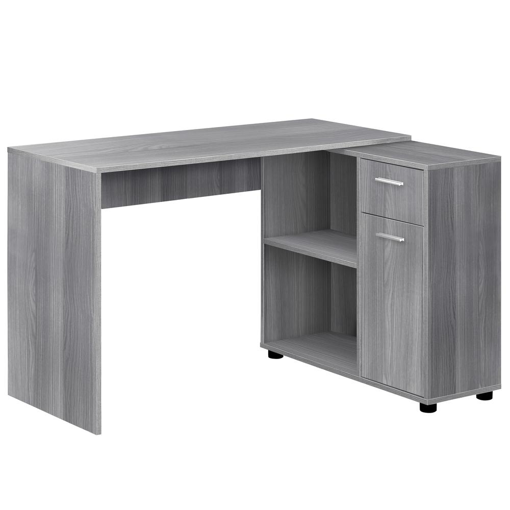 Computer Desk, Home Office, Corner, Storage Drawers, 46L, L Shape, Work. Picture 1
