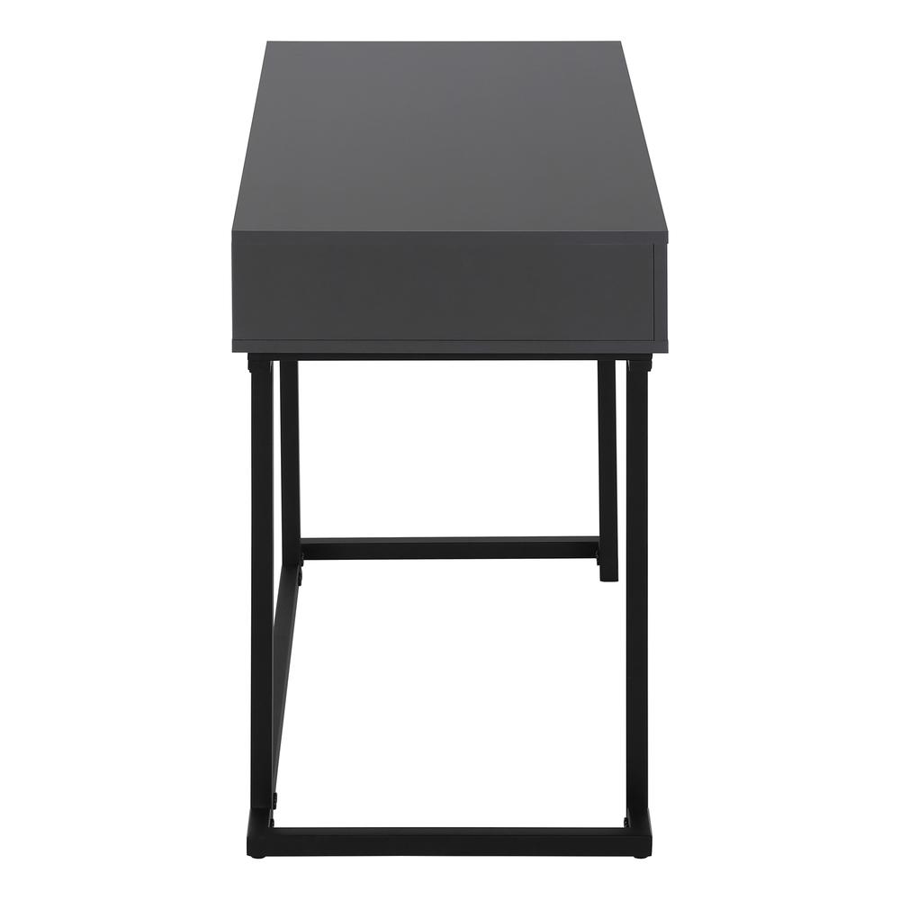 Computer Desk, Home Office, Laptop, Storage Drawers, 42L, Work, Grey Laminate. Picture 3